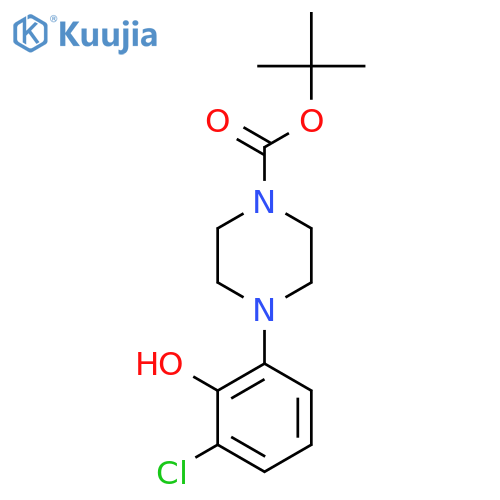 Tert-butyl 4-(3-chloro-2-hydroxyphenyl)piperazine-1-carboxylate structure