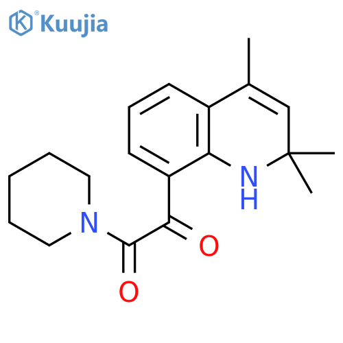 2-oxo-2-piperidin-1-yl-1-(2,2,4-trimethyl-1,2-dihydroquinolin-8-yl)ethanone structure