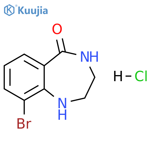 9-bromo-2,3,4,5-tetrahydro-1H-1,4-benzodiazepin-5-one hydrochloride structure