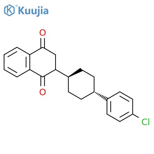 1,4-Naphthalenedione, 2-[trans-4-(4-chlorophenyl)cyclohexyl]-2,3-dihydro- structure