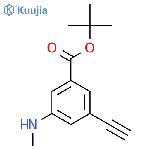 Tert-butyl 3-ethynyl-5-(methylamino)benzoate structure