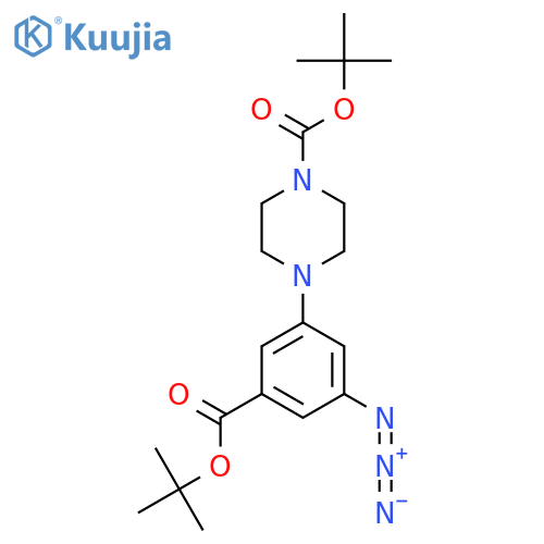 tert-butyl 4-{3-azido-5-(tert-butoxy)carbonylphenyl}piperazine-1-carboxylate structure