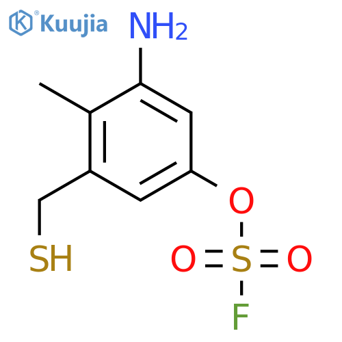 3-Amino-4-methyl-5-(sulfanylmethyl)phenyl sulfurofluoridate structure