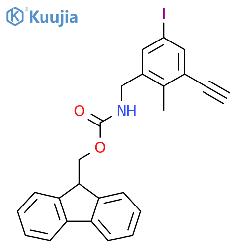(9H-fluoren-9-yl)methyl N-[(3-ethynyl-5-iodo-2-methylphenyl)methyl]carbamate structure