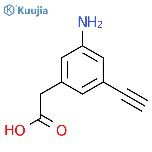 2-(3-Amino-5-ethynylphenyl)acetic acid structure