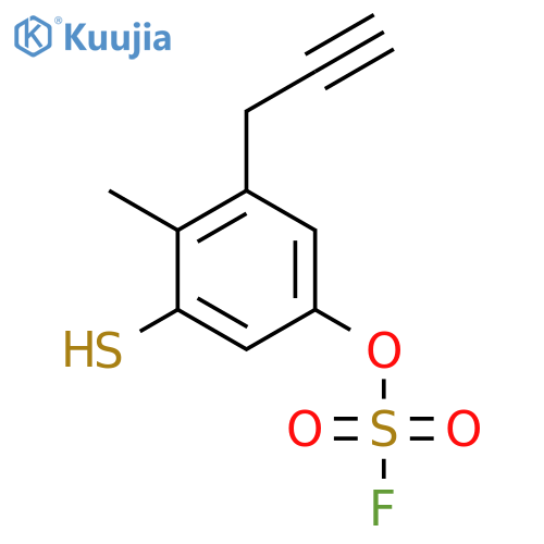 4-Methyl-3-(prop-2-yn-1-yl)-5-sulfanylphenyl sulfurofluoridate structure
