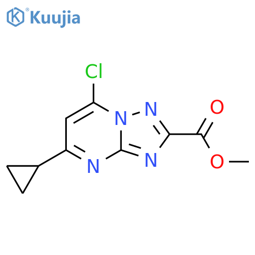 Methyl 7-chloro-5-cyclopropyl-[1,2,4]triazolo[1,5-a]pyrimidine-2-carboxylate structure