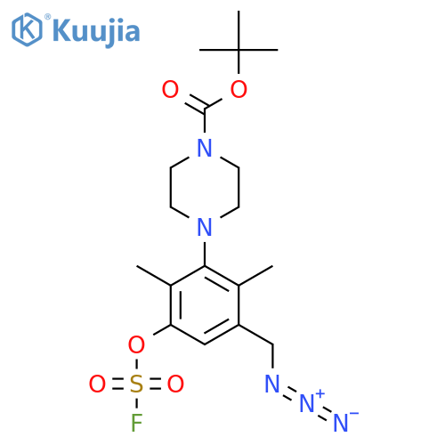 Tert-butyl 4-[3-(azidomethyl)-5-[(fluorosulfonyl)oxy]-2,6-dimethylphenyl]piperazine-1-carboxylate structure