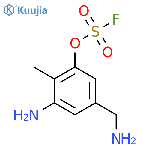 3-Amino-5-(aminomethyl)-2-methylphenyl sulfurofluoridate structure