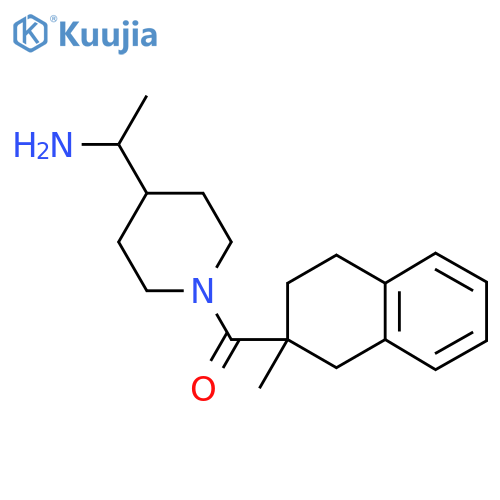 1-1-(2-methyl-1,2,3,4-tetrahydronaphthalene-2-carbonyl)piperidin-4-ylethan-1-amine structure