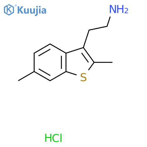 2-(2,6-dimethyl-1-benzothiophen-3-yl)ethan-1-amine hydrochloride structure