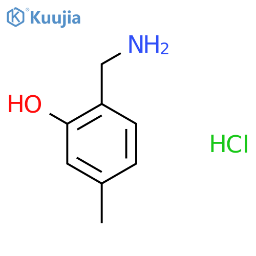 2-(aminomethyl)-5-methylphenol hydrochloride structure