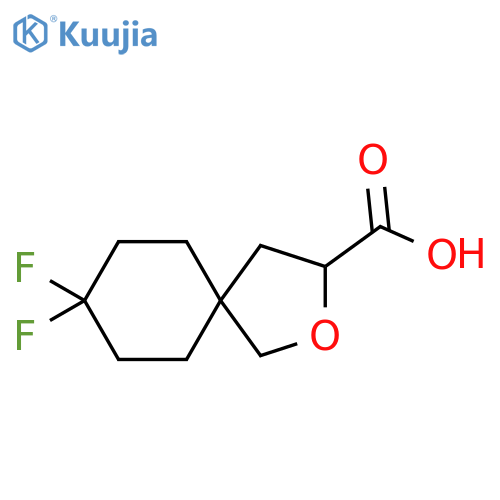8,8-difluoro-2-oxaspiro4.5decane-3-carboxylic acid structure