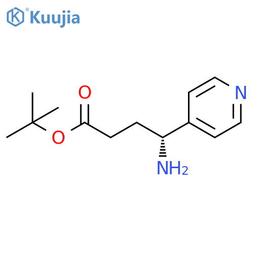 (R)-4-Amino-4-pyridin-4-yl-butyric acid tert-butyl ester structure