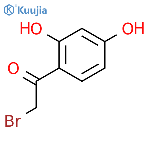 2-Bromo-1-(2,4-dihydroxyphenyl)ethanone structure