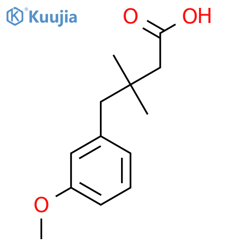 4-(3-Methoxyphenyl)-3,3-dimethylbutanoic acid structure