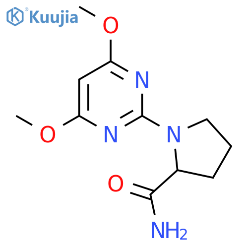 1-(4,6-Dimethoxypyrimidin-2-yl)pyrrolidine-2-carboxamide structure