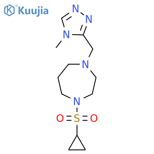 1-(cyclopropanesulfonyl)-4-[(4-methyl-4H-1,2,4-triazol-3-yl)methyl]-1,4-diazepane structure