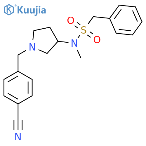N-{1-[(4-cyanophenyl)methyl]pyrrolidin-3-yl}-N-methyl-1-phenylmethanesulfonamide structure
