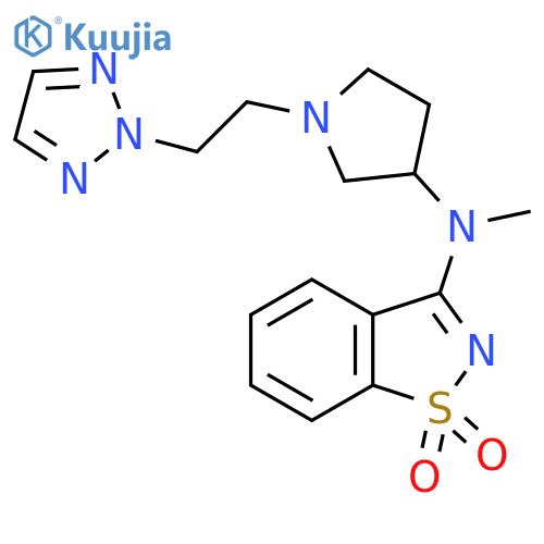 3-methyl({1-2-(2H-1,2,3-triazol-2-yl)ethylpyrrolidin-3-yl})amino-1,2-benzothiazole-1,1-dione structure