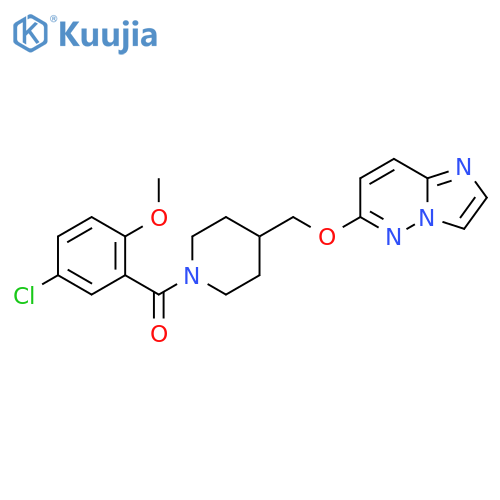 1-(5-Chloro-2-methoxybenzoyl)-4-({imidazo[1,2-b]pyridazin-6-yloxy}methyl)piperidine structure