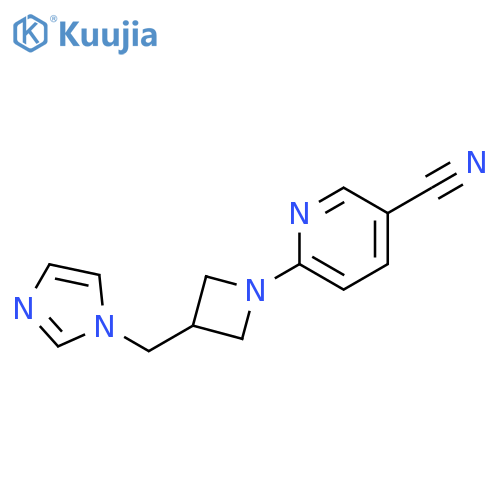 6-{3-[(1H-imidazol-1-yl)methyl]azetidin-1-yl}pyridine-3-carbonitrile structure