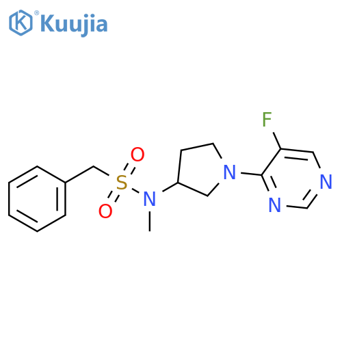 N-[1-(5-fluoropyrimidin-4-yl)pyrrolidin-3-yl]-N-methyl-1-phenylmethanesulfonamide structure