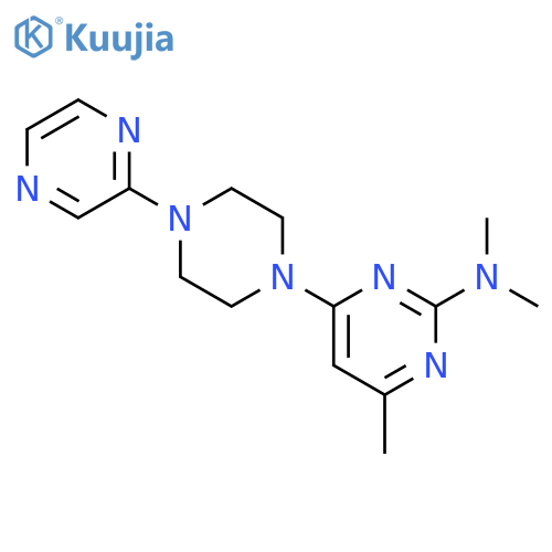 N,N,4-trimethyl-6-[4-(pyrazin-2-yl)piperazin-1-yl]pyrimidin-2-amine structure