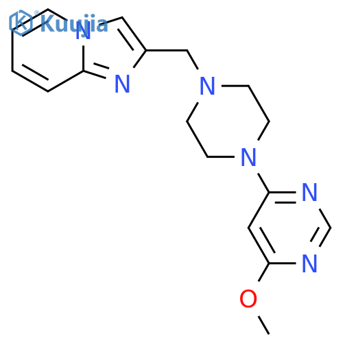 4-[4-({Imidazo[1,2-a]pyridin-2-yl}methyl)piperazin-1-yl]-6-methoxypyrimidine structure