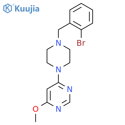 4-{4-[(2-Bromophenyl)methyl]piperazin-1-yl}-6-methoxypyrimidine structure