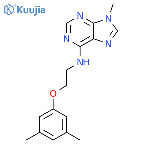 N-[2-(3,5-Dimethylphenoxy)ethyl]-9-methyl-9H-purin-6-amine structure