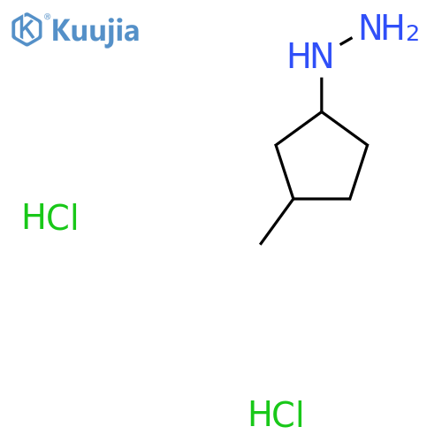 (3-methylcyclopentyl)hydrazine dihydrochloride structure
