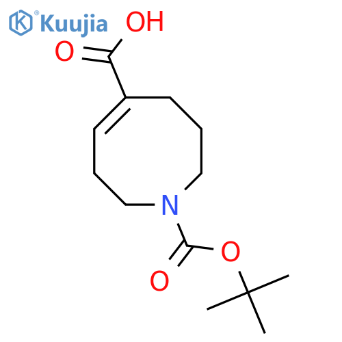 (4E)-1-(tert-butoxy)carbonyl-1,2,3,6,7,8-hexahydroazocine-5-carboxylic acid structure