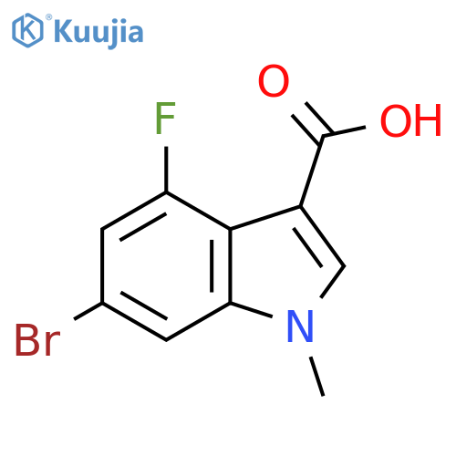 1H-Indole-3-carboxylic acid, 6-bromo-4-fluoro-1-methyl- structure