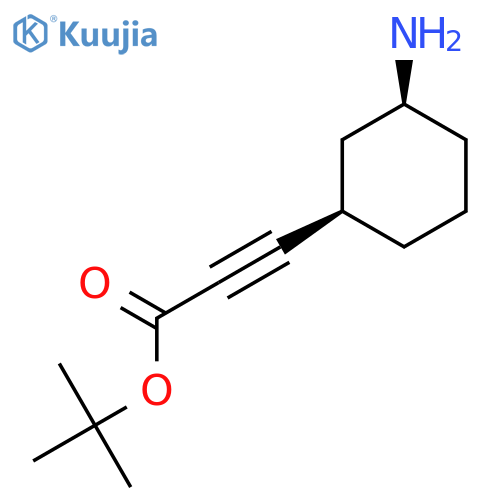rac-tert-butyl 3-(1R,3S)-3-aminocyclohexylprop-2-ynoate structure