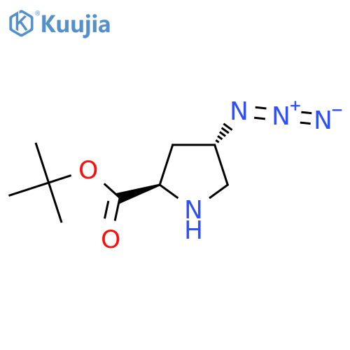 tert-butyl (2R,4S)-4-azidopyrrolidine-2-carboxylate structure