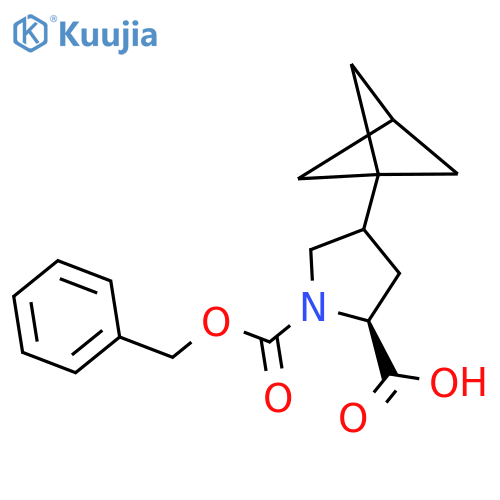 (2S)-1-(benzyloxy)carbonyl-4-{bicyclo1.1.1pentan-1-yl}pyrrolidine-2-carboxylic acid structure