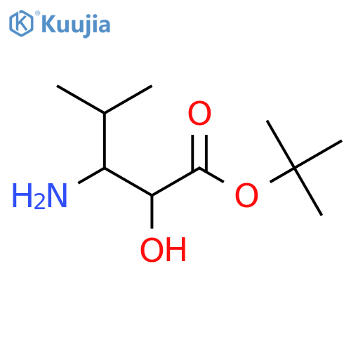 Tert-butyl 3-amino-2-hydroxy-4-methylpentanoate structure