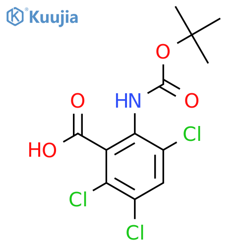 2-{[(Tert-butoxy)carbonyl]amino}-3,5,6-trichlorobenzoic acid structure