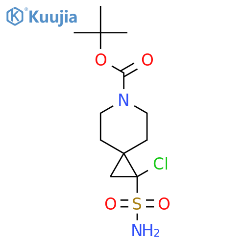 tert-butyl 1-chloro-1-sulfamoyl-6-azaspiro2.5octane-6-carboxylate structure