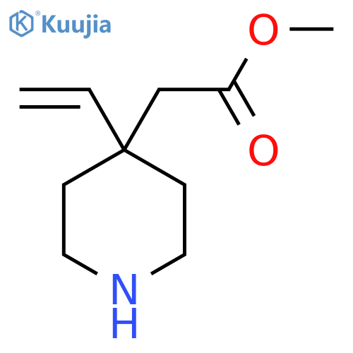 Methyl 2-(4-ethenylpiperidin-4-yl)acetate structure