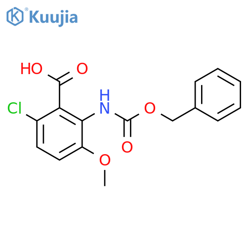2-{[(Benzyloxy)carbonyl]amino}-6-chloro-3-methoxybenzoic acid structure