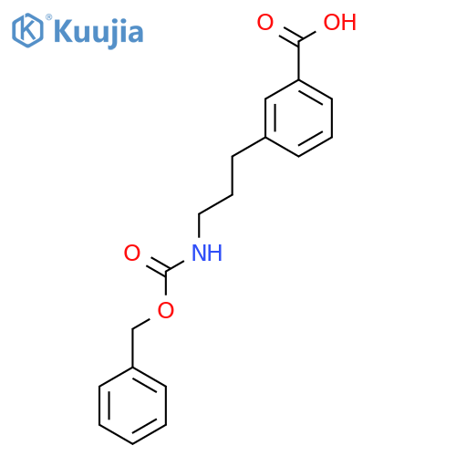 3-(3-{(benzyloxy)carbonylamino}propyl)benzoic acid structure