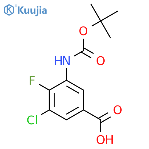 3-{(tert-butoxy)carbonylamino}-5-chloro-4-fluorobenzoic acid structure