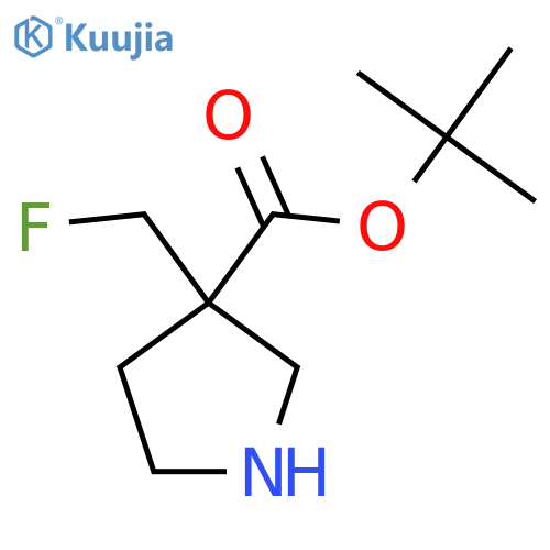 Tert-butyl 3-(fluoromethyl)pyrrolidine-3-carboxylate structure
