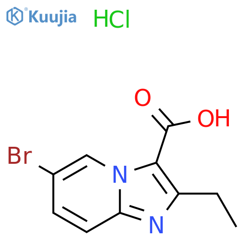6-bromo-2-ethylimidazo1,2-apyridine-3-carboxylic acid hydrochloride structure