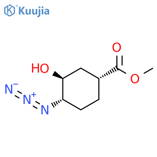 rel-Methyl (1R,3S,4S)-4-azido-3-hydroxycyclohexanecarboxylate structure