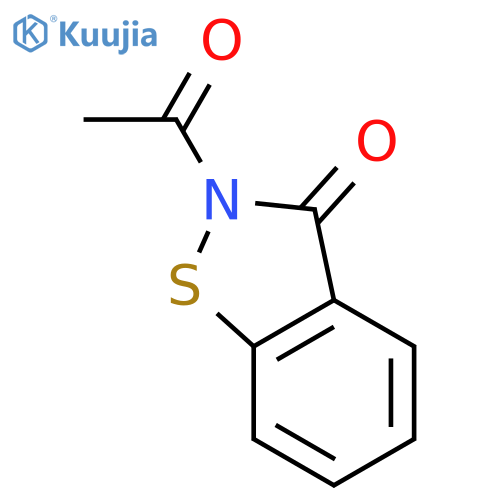 1,2-Benzisothiazol-3(2H)-one, 2-acetyl- structure