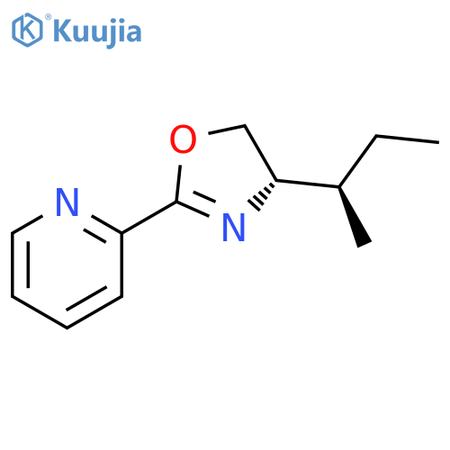 Pyridine, 2-[(4S)-4,5-dihydro-4-[(1R)-1-methylpropyl]-2-oxazolyl]- structure