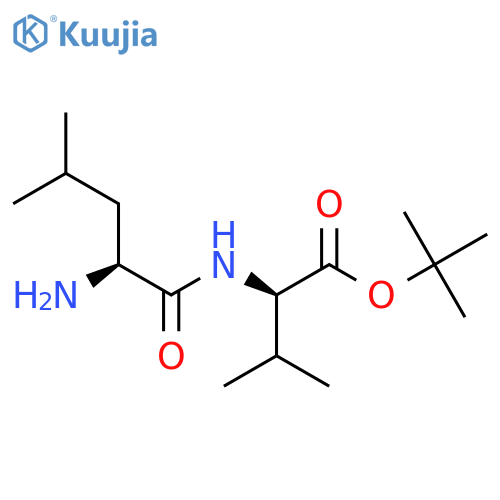 tert-butyl (2R)-2-[(2S)-2-amino-4-methylpentanamido]-3-methylbutanoate structure